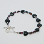 Obsidian Heart Bracelet